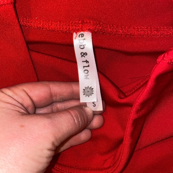 Red Workout Leggings - Picture 3 of 3